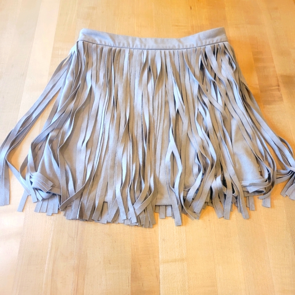 BB Dakota suede fringe skirt